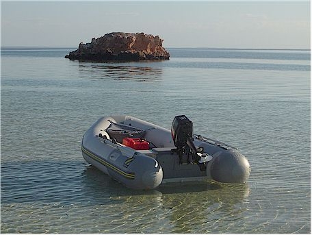 A calm day on the water in Shark Bay